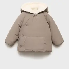 MANGO KIDS - Abrigo Orejitas Acolchado Unisex Bebé