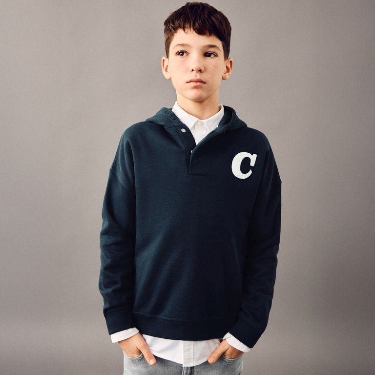 Polerón Estampada Capucha Niño