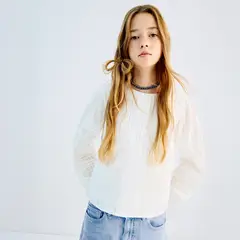 MANGO KIDS - Blusa Algodón Bordado Niña