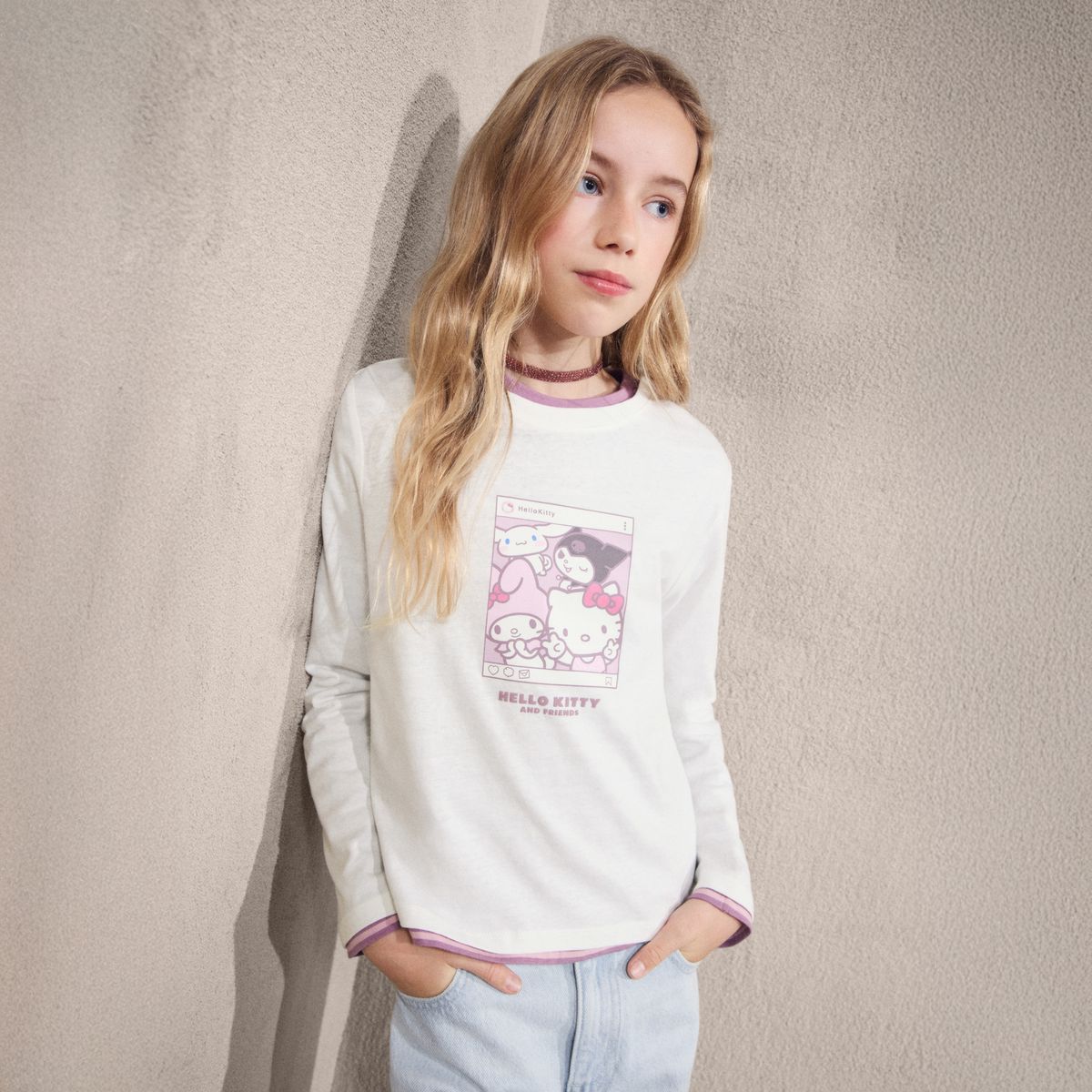 MANGO KIDS - Polera Hello Kitty Niña Mango Kids