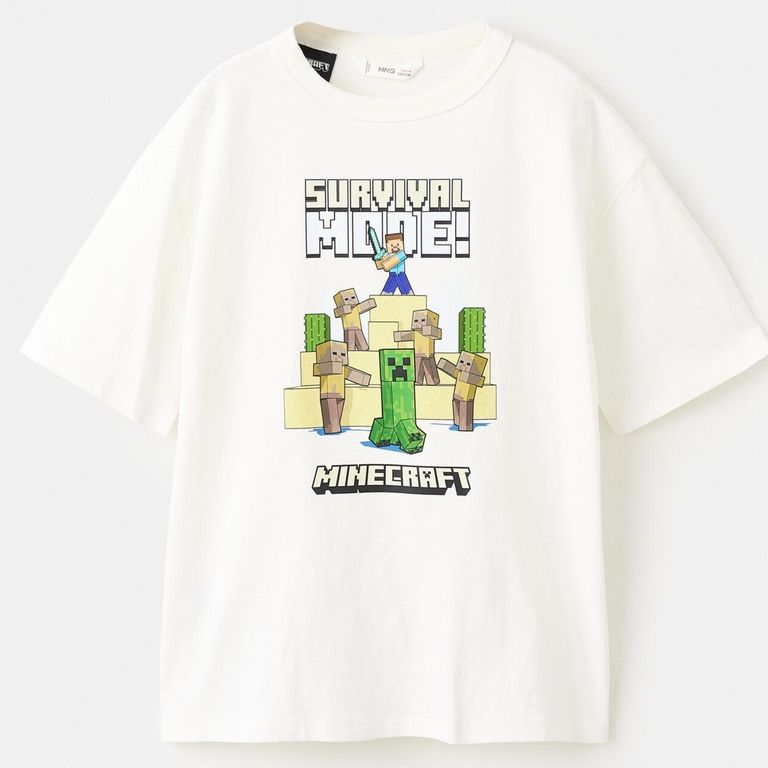 Polera Algodón Minecraft Niño