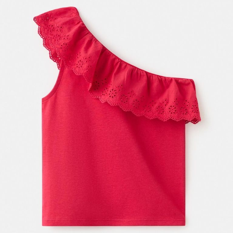 Polera Asimétrica Volante Niña