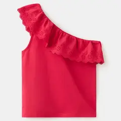 MANGO KIDS - Polera Asimétrica Volante Niña