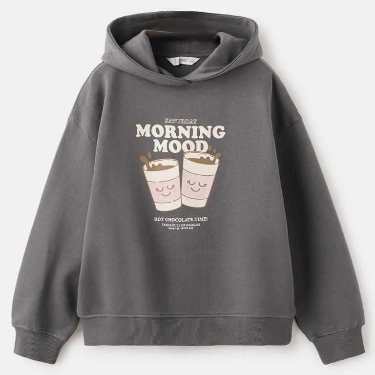 Polerón Estampada Capucha Niña
