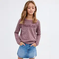 MANGO KIDS - Polera Estampado Leopardo Niña