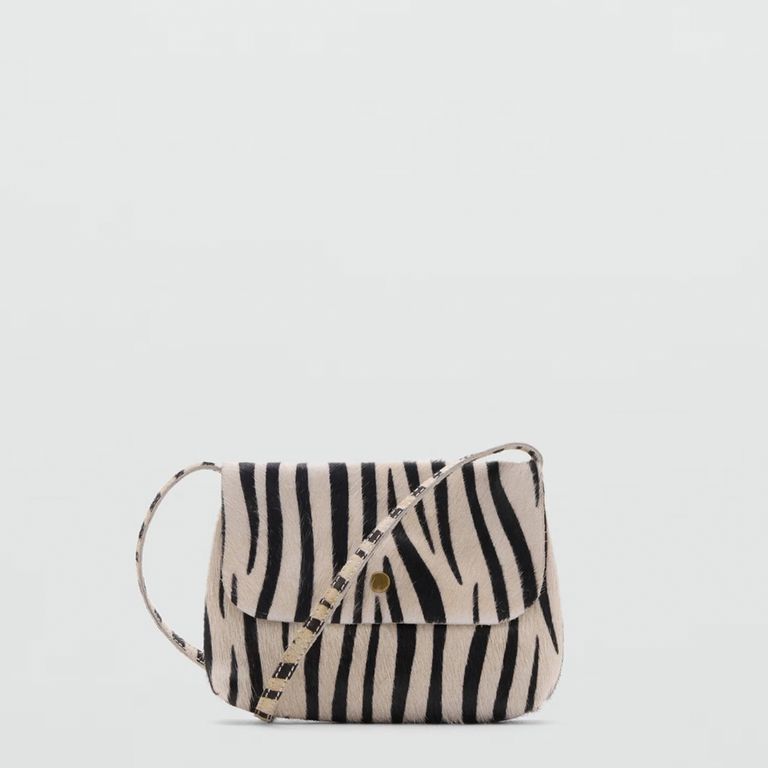 MANGO KIDS Bolso Piel Animal Print Niña