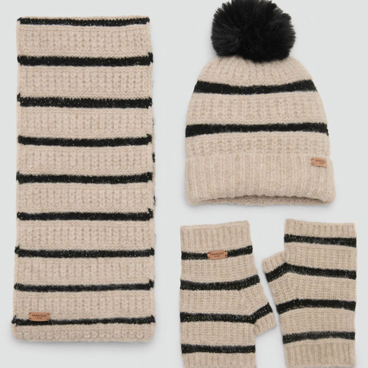 MANGO KIDS - Gorro Punto Rayas Niña Mango Kids