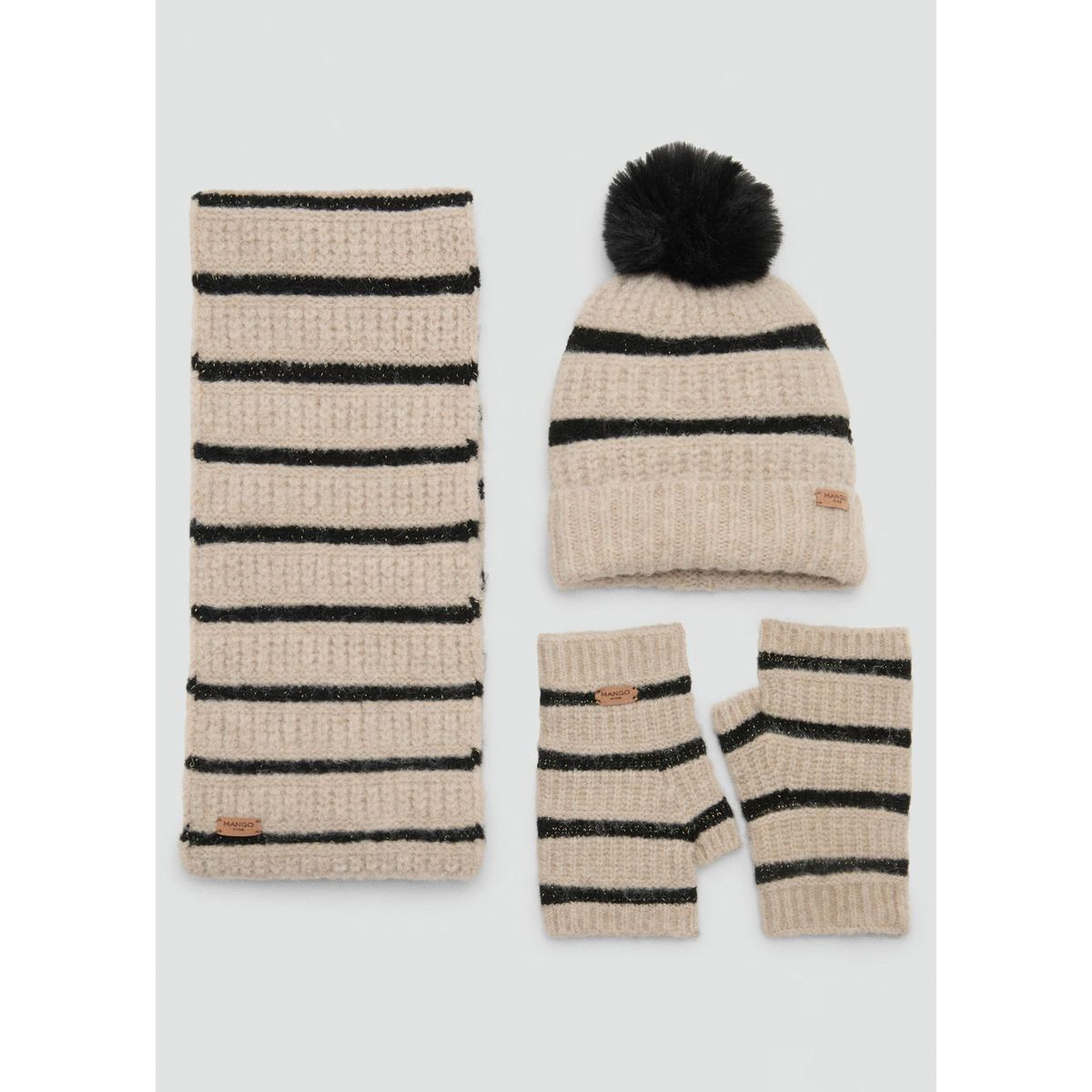 MANGO KIDS - Gorro Punto Rayas Niña Mango Kids