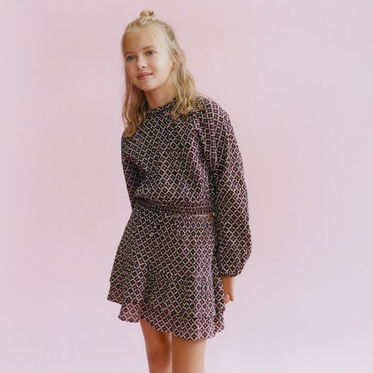 MANGO KIDS Falda Corta Volantes Niña