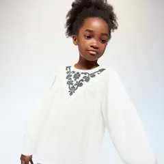 MANGO KIDS - Blusa Bordado Abalorios Bebé Niña