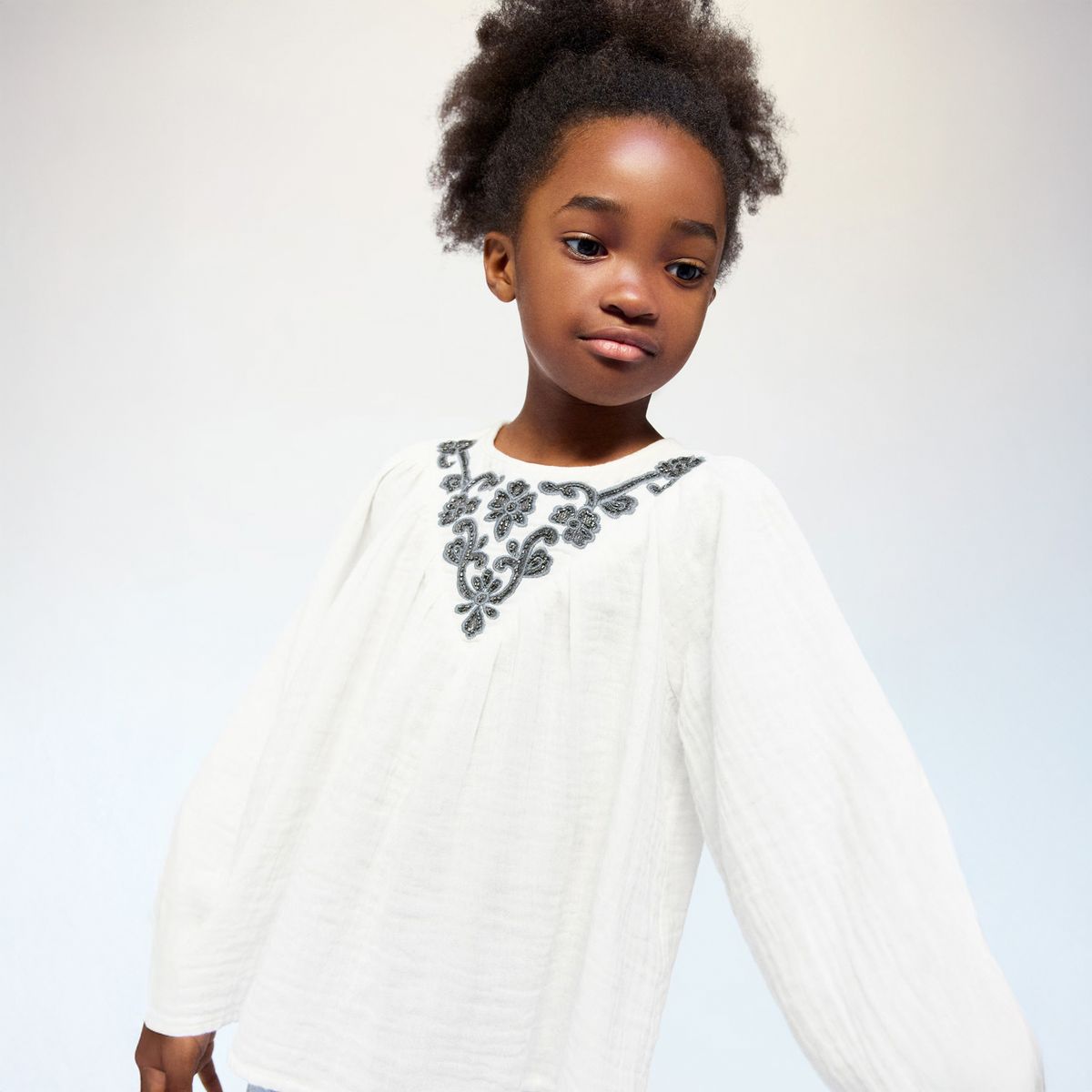 MANGO KIDS - Blusa Bordado Abalorios Bebé Niña Mango Kids