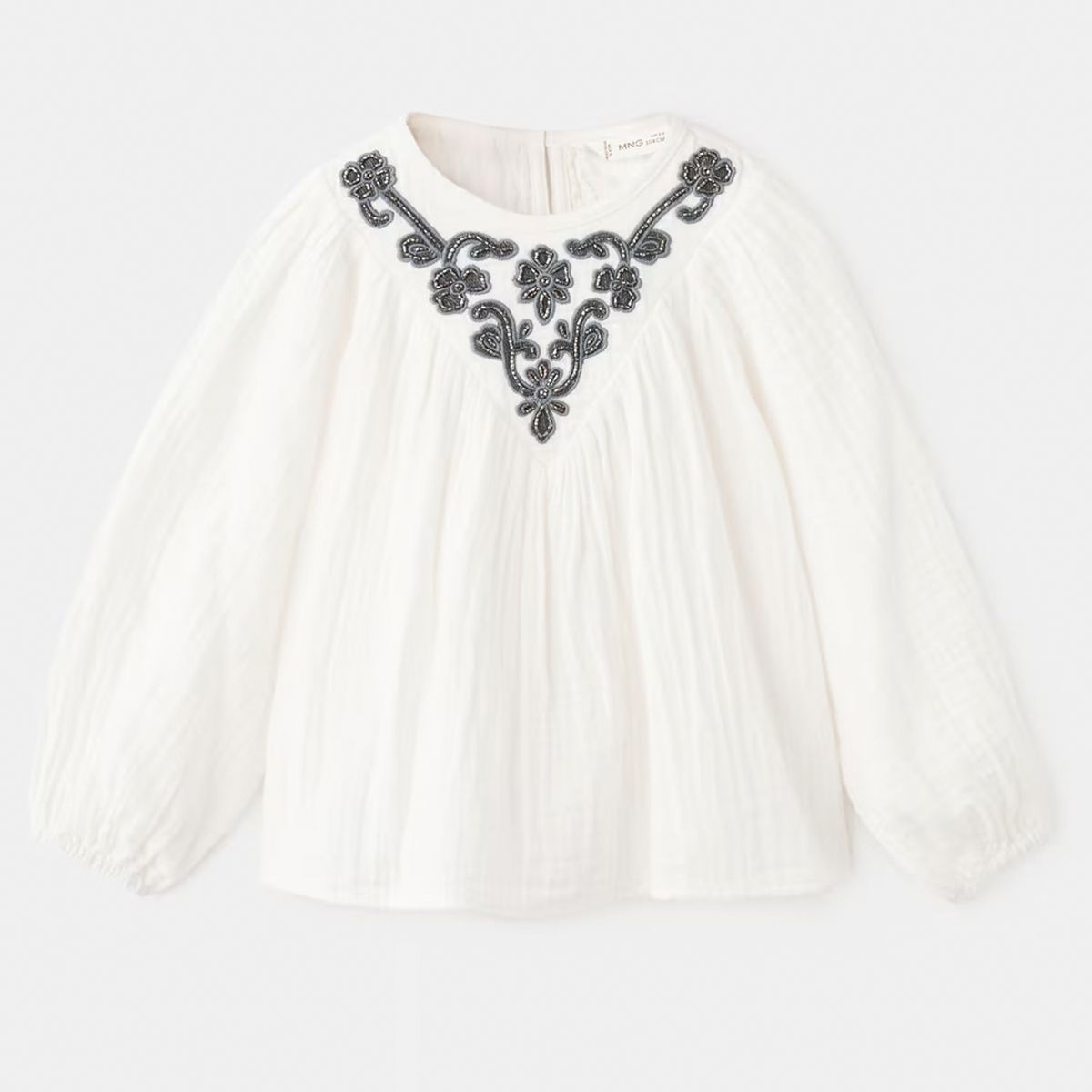 MANGO KIDS - Blusa Bordado Abalorios Bebé Niña Mango Kids