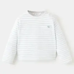 MANGO KIDS - Polera Algodón Rayas Unisex Bebé