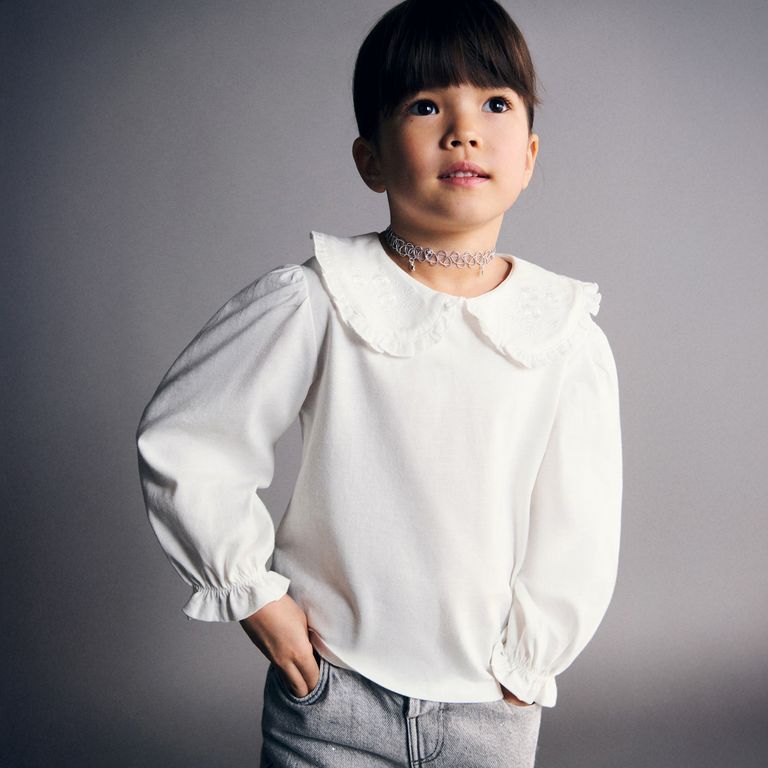 Polera Algodón Bordado Bebé Niña