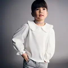 MANGO KIDS - Polera Algodón Bordado Bebé Niña
