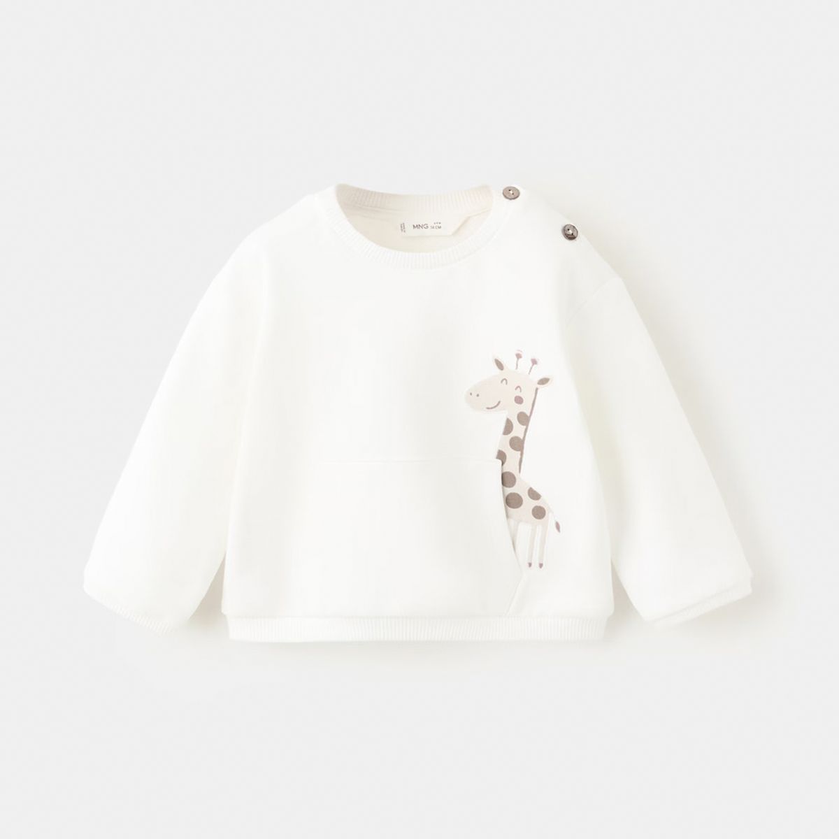 MANGO KIDS - Polerón Estampada Bolsillo Unisex Bebé Mango Kids