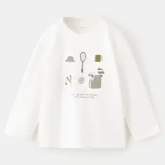MANGO KIDS - Polera Estampada Detalle Bordado Bebé Niño