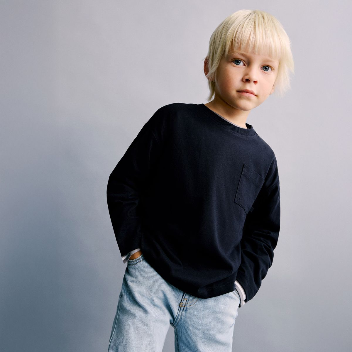 MANGO KIDS - Polera Algodón Bolsillo Bebé Niño Mango Kids