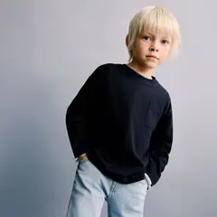 MANGO KIDS - Polera Algodón Bolsillo Bebé Niño