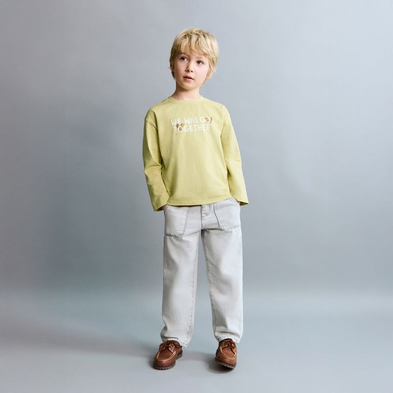 Polera Estampada Detalle Relieve Bebé Niño