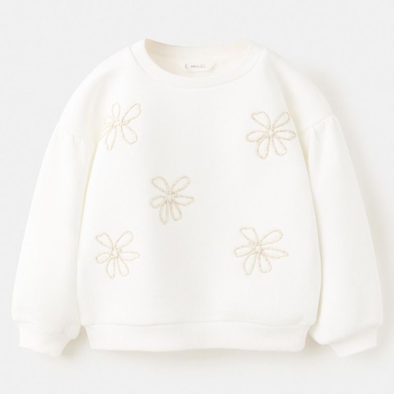 Polerón Bordado Floral Bebé Niña