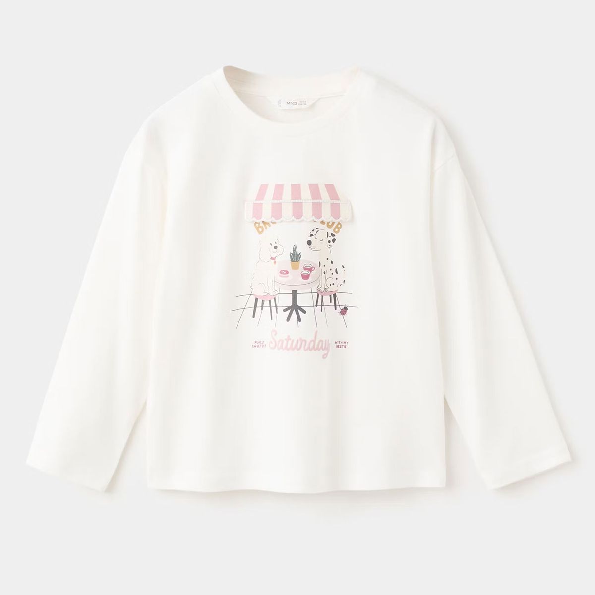 MANGO KIDS - Polera 100% Algodón Estampada Bebé Niña Mango Kids