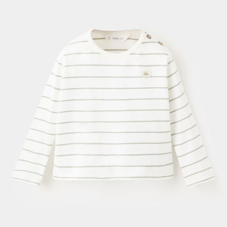 Polera Rayas Detalle Parche Bebé Unisex