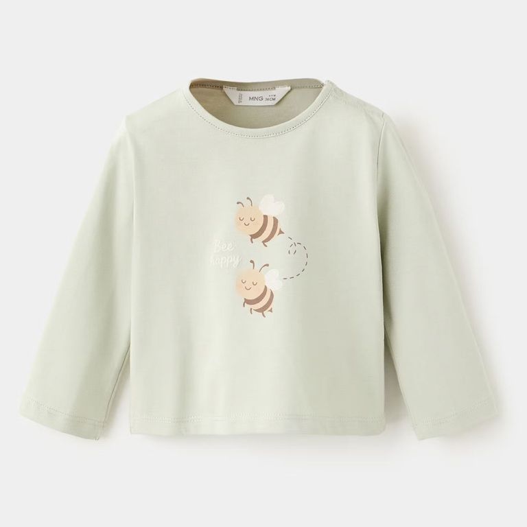 Polera 100% Algodón Estampada Unisex Bebé