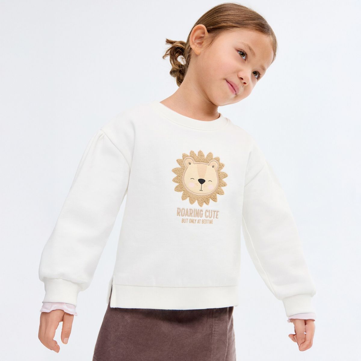 MANGO KIDS - Polerón Bordado León Bebé Niña Mango Kids