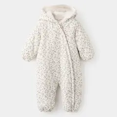 MANGO KIDS - Enterito Acolchado Flores Bebé Niña