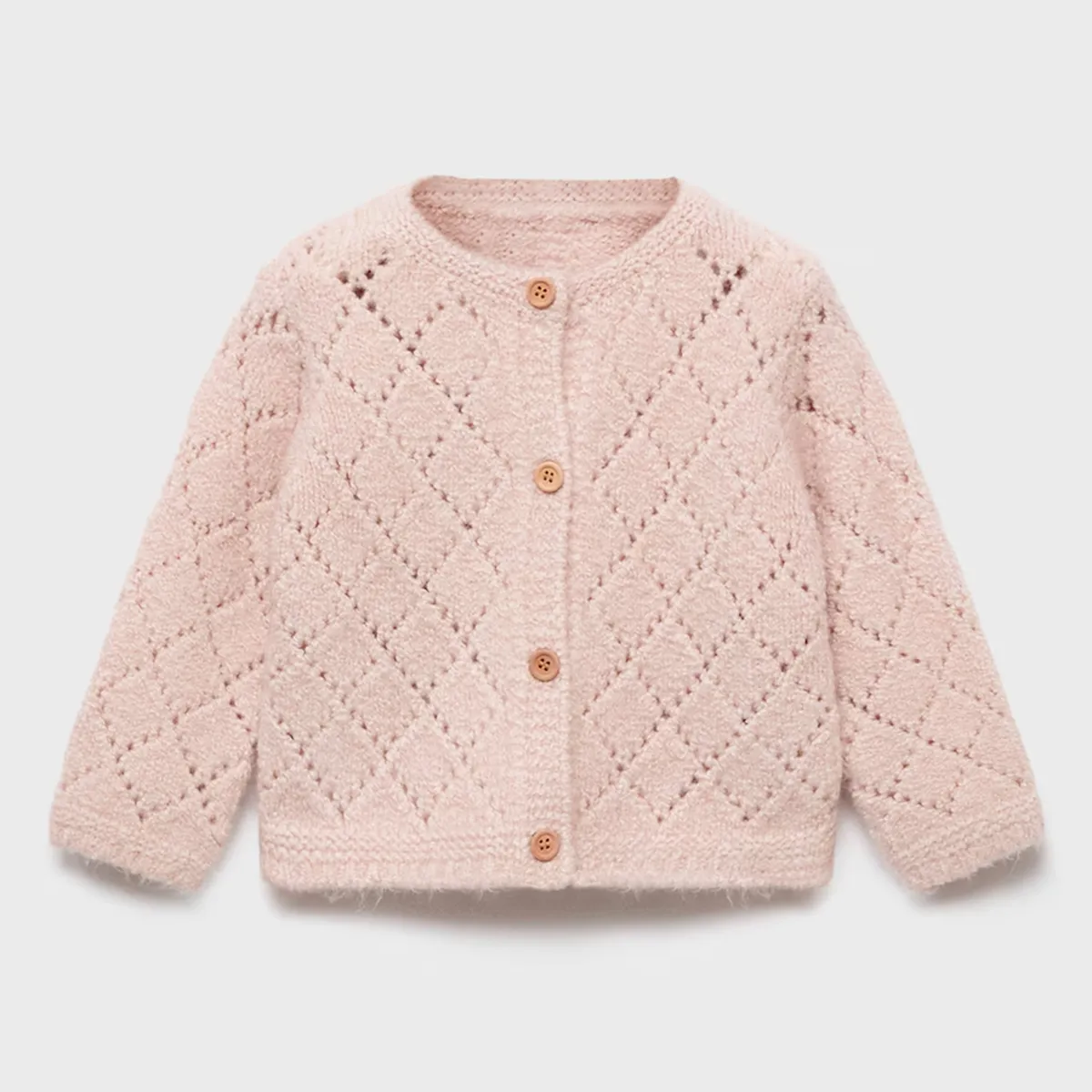 MANGO KIDS - Cárdigan Punto Crochet Bebé Niña Mango Kids