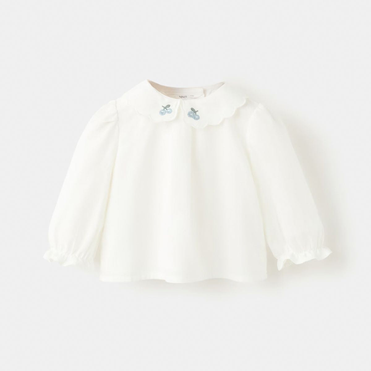 MANGO KIDS - Blusa Bordada Detalles Festoneados Bebé Niña Mango Kids