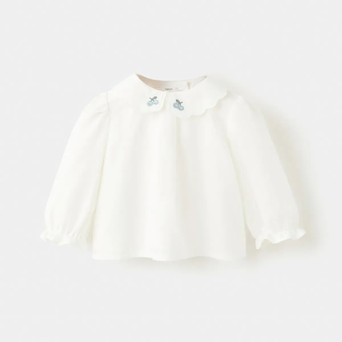 MANGO KIDS - Blusa Bordada Detalles Festoneados Bebé Niña Mango Kids