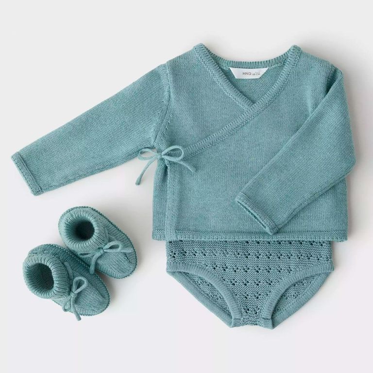 Cárdigan Punto Cruzado Unisex Bebé