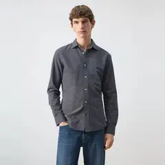 MANGO MAN - Camisa Regular Fit Algodón Cuadros Hombre