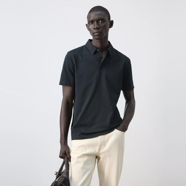Polera Piqué Slim Fit Hombre