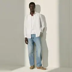 MANGO MAN - Camisa Lino Bolsillo Hombre