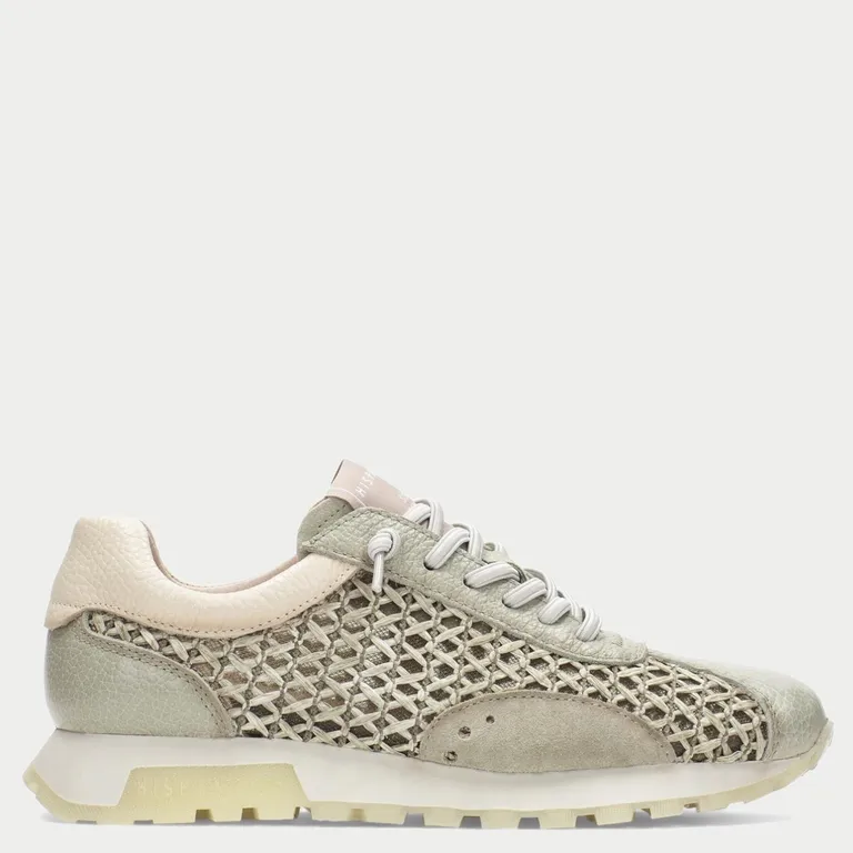 Zapatilla Urbana Mujer Cuero Plateado