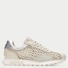 HISPANITAS - Zapatilla Urbana Mujer Cuero Beige