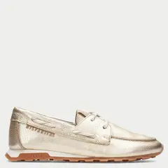 HISPANITAS - Zapato Casual Mujer Cuero Dorado