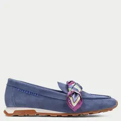 HISPANITAS - Zapato Casual Mujer Cuero Azul