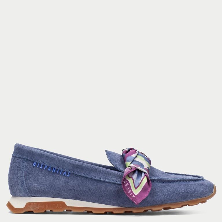 Zapato Casual Mujer Cuero Azul