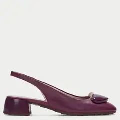 HISPANITAS - Zapato Casual Mujer Cuero Burdeo