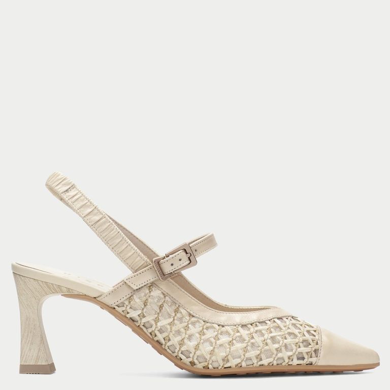 Zapato Formal Mujer Cuero Beige
