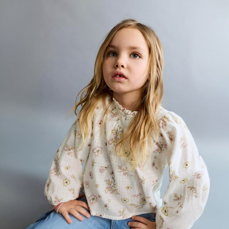Blusa Algodón Estampado Floral Bebé Niña
