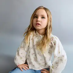 MANGO KIDS - Blusa Algodón Estampado Floral Bebé Niña