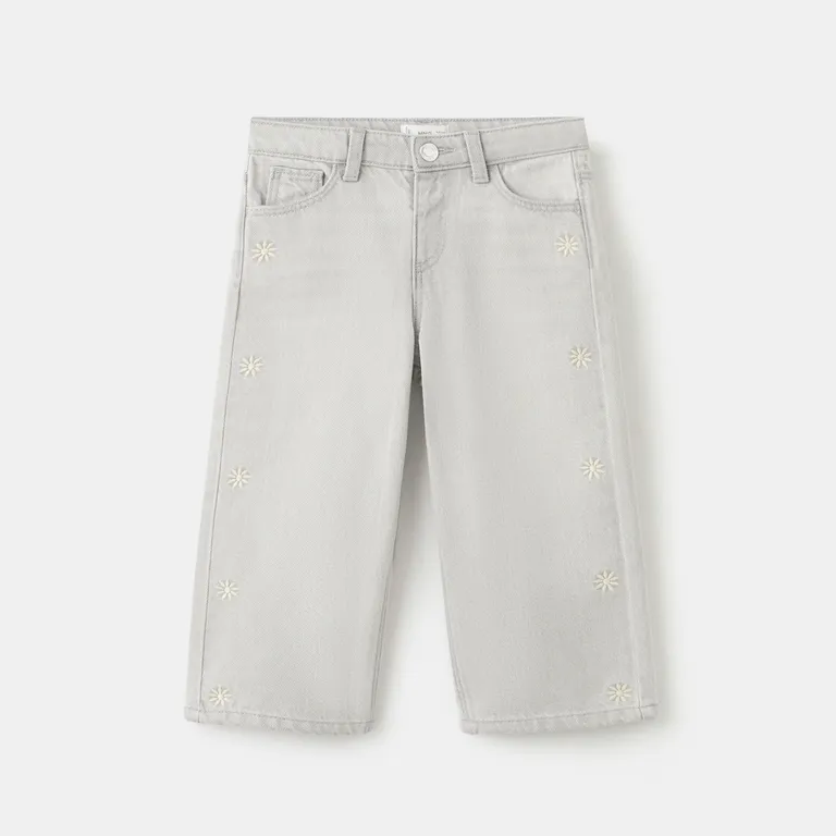 Jeans Recto Bordado Soles Bebé Niña