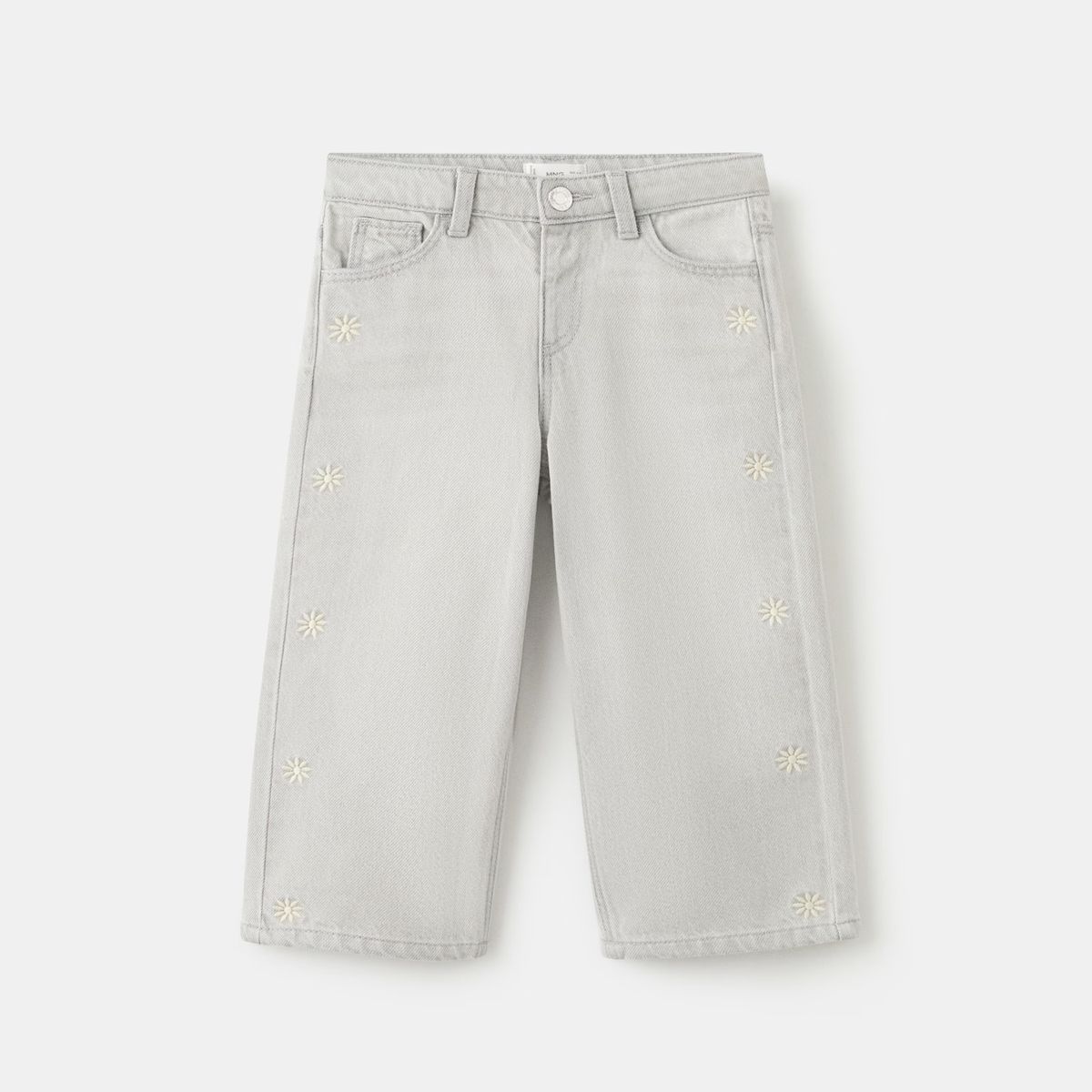 MANGO KIDS - Jeans Recto Bordado Soles Bebé Niña Mango Kids