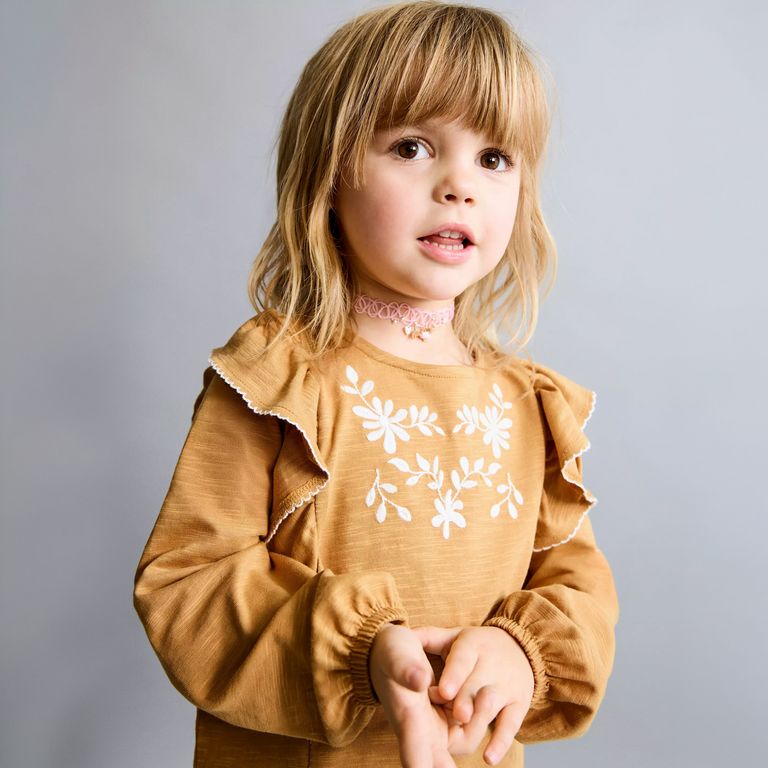 Blusa Algodón Volantes Bebé Niña