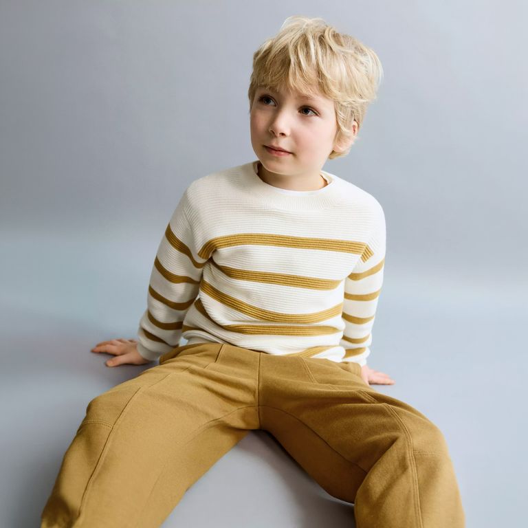 Sweater Punto Canalé Rayas Bebé niño